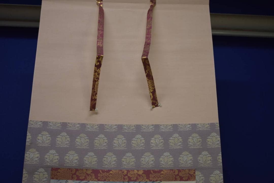 真作/古谷桂翁/寿老人画賛/布袋屋掛軸HI-977