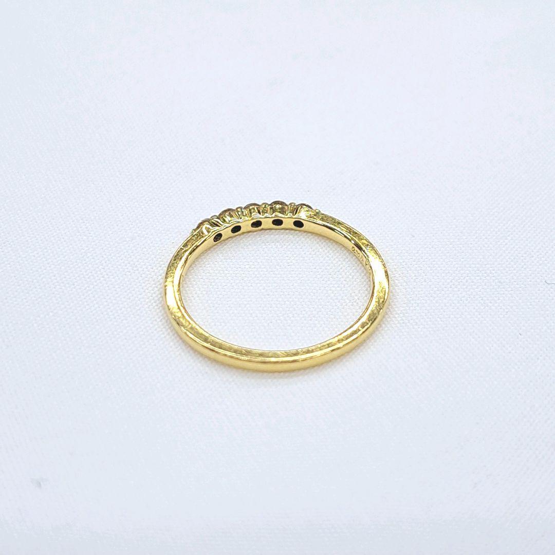 AHKAH K18 ダイヤ 0.1ct エメピンキーリング 3号