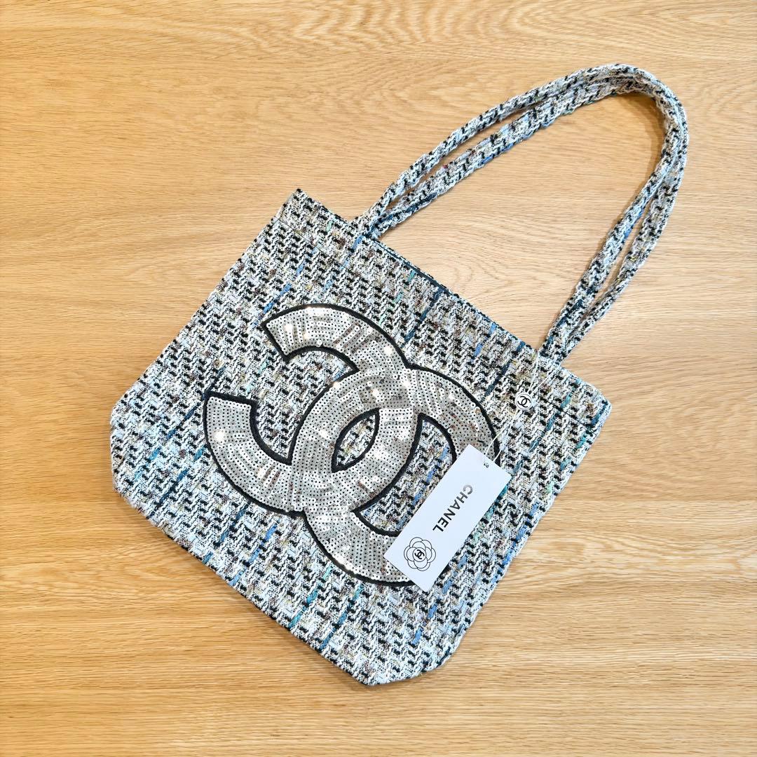 CHANEL ツイード トートバッグ スパンコール ノベルティ新品 - メルカリ