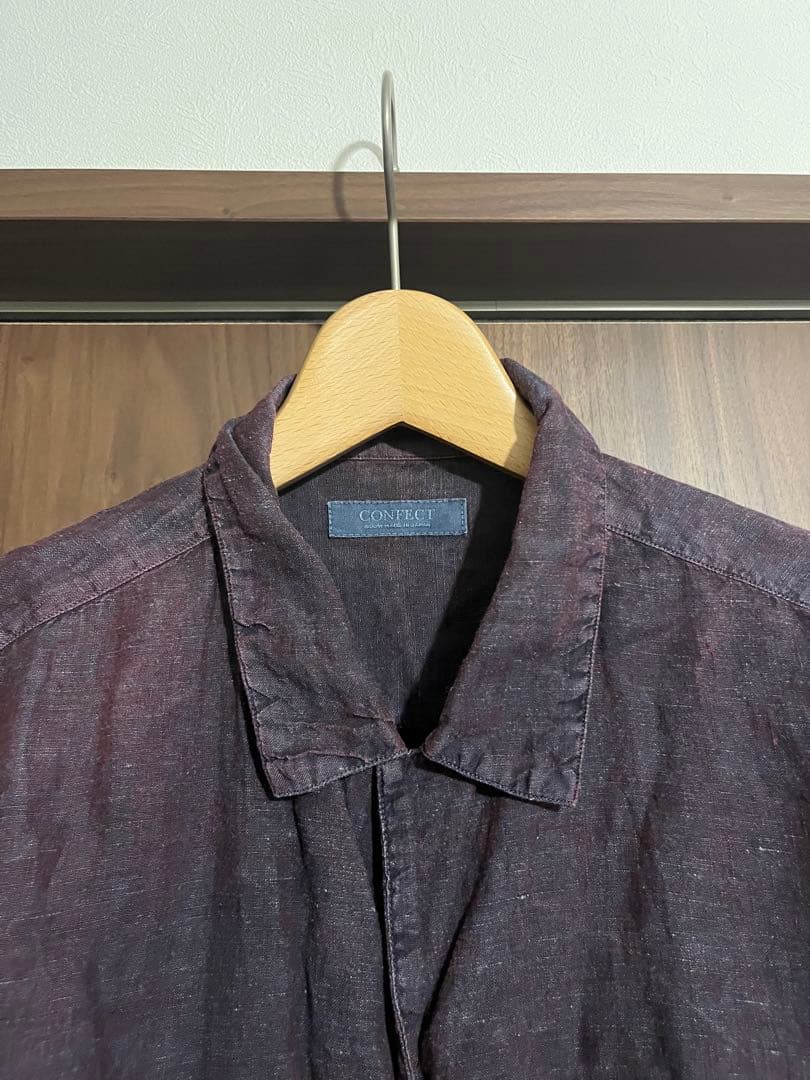 confect リネン ピグメントバイオ オープンカラーシャツ - メルカリ