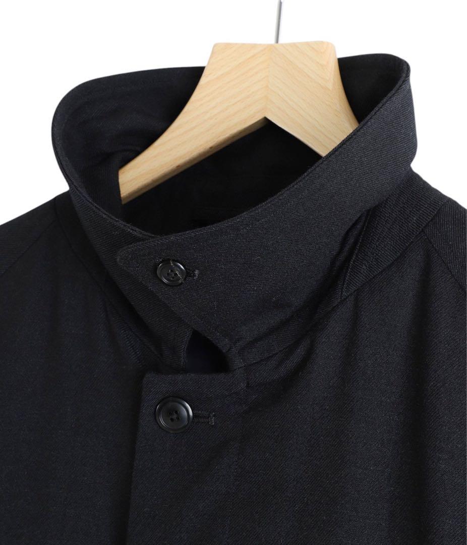 即完品】marka 25aw ウール ステンカラー コート ブラック M - メルカリ