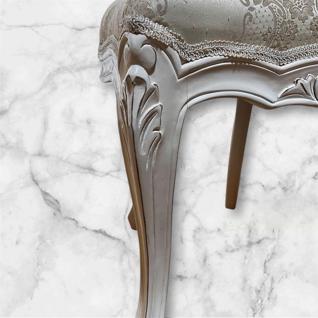 ダリア様専用 バロックスタイル 猫脚 椅子 白 スツールセット