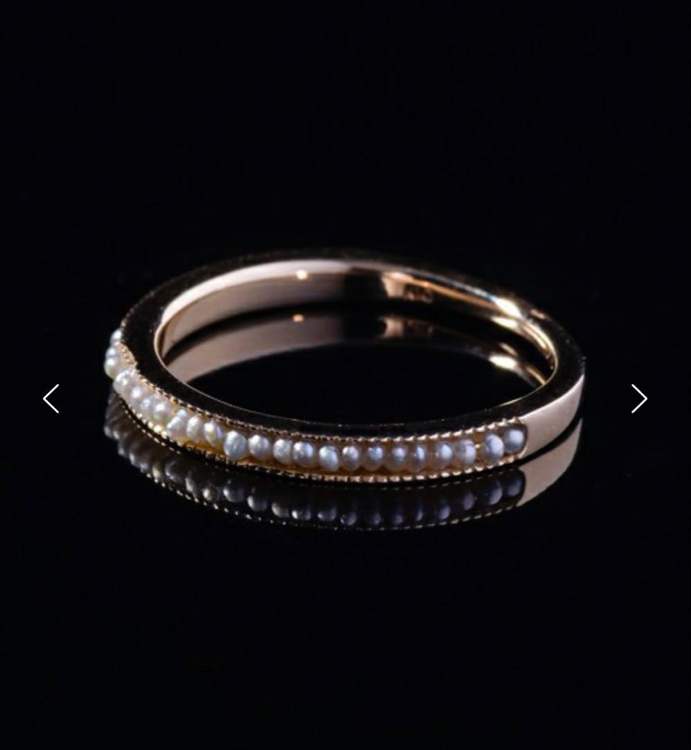 agete K10 淡水パール 11号リング