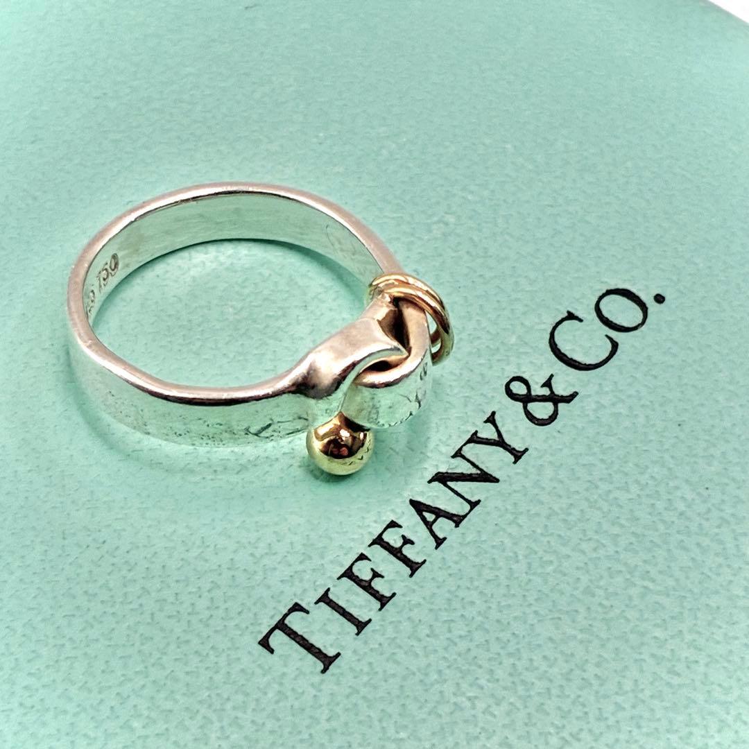 オールドティファニー 11号 フック＆アイ ラブノット リング 925×750
