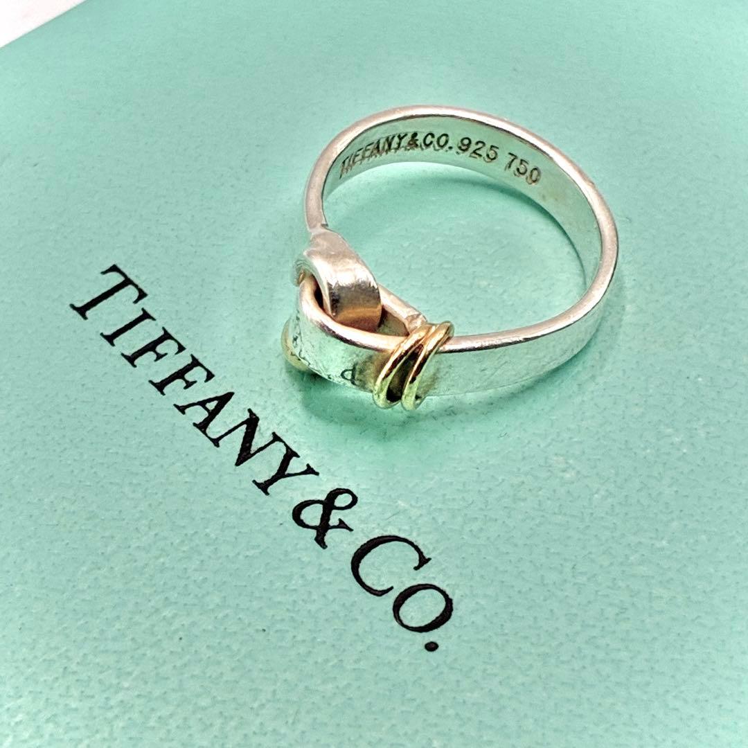 オールドティファニー 11号 フック＆アイ ラブノット リング 925×750