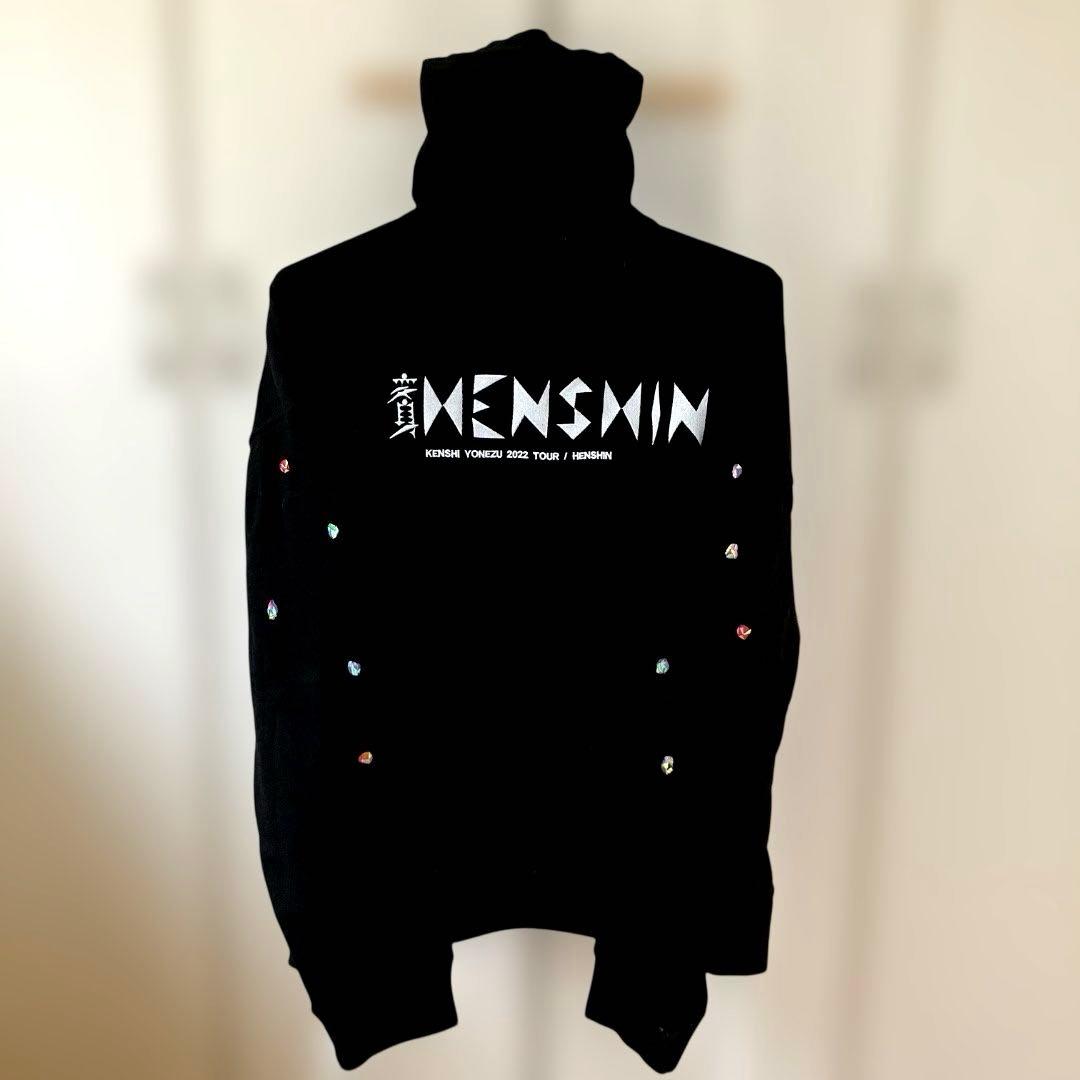 【ビジューあり】米津玄師　‘22 変身　宝石パーカー / BLACK　XLサイズ