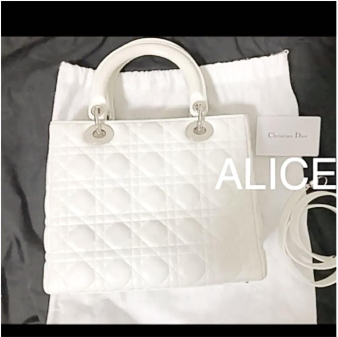 新品同様 クリスチャンディオール レディディオール カナージュ 白