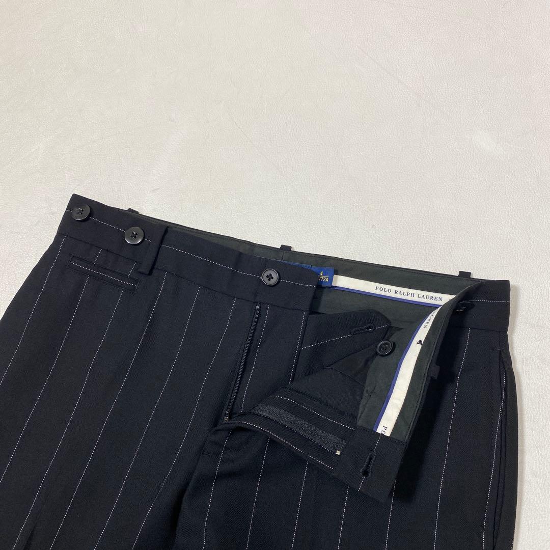 美品 ポロ ラルフローレン ストライプ ダブル スーツ セットアップ