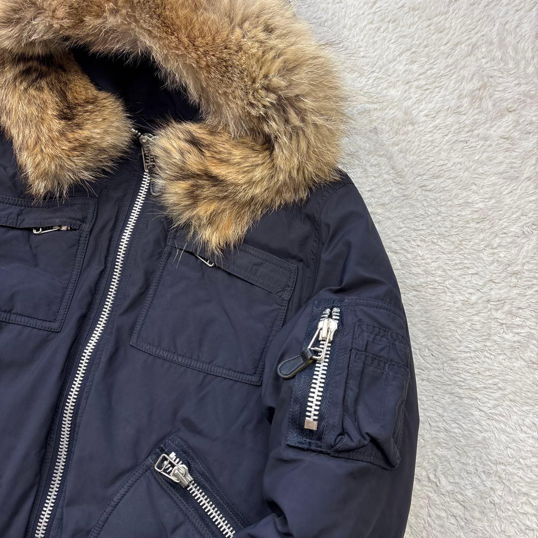 ラルフローレン N-2B ダウンジャケット ヴィンテージ ネイビー ファー