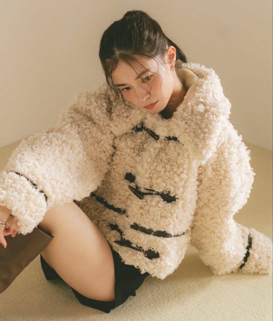 vannie u プードルファー ダッフルコート VANNIE U（ヴァニーユー） ダッフルコート コート プードルファー