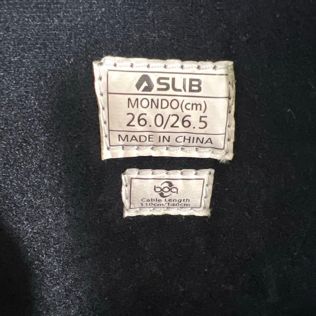 SLIB スノーボード　スノーボードブーツ　ブラック　ゼブラ　26.5cm