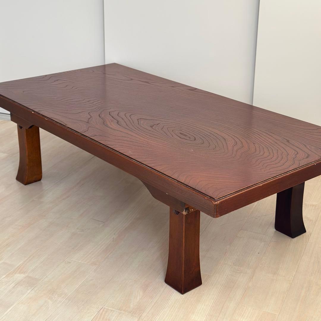 【送料込み】ちゃぶ台 座卓 ローテーブル 折り畳み 天然木　昭和　ヴィンテージ ちゃぶ台 ヴィンテージ ローテーブル 座卓 古材 木製 天然木 センター