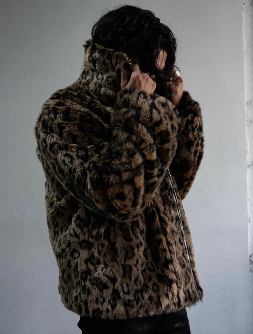 no mass prod LEOPARD FUR JACKET - メルカリ