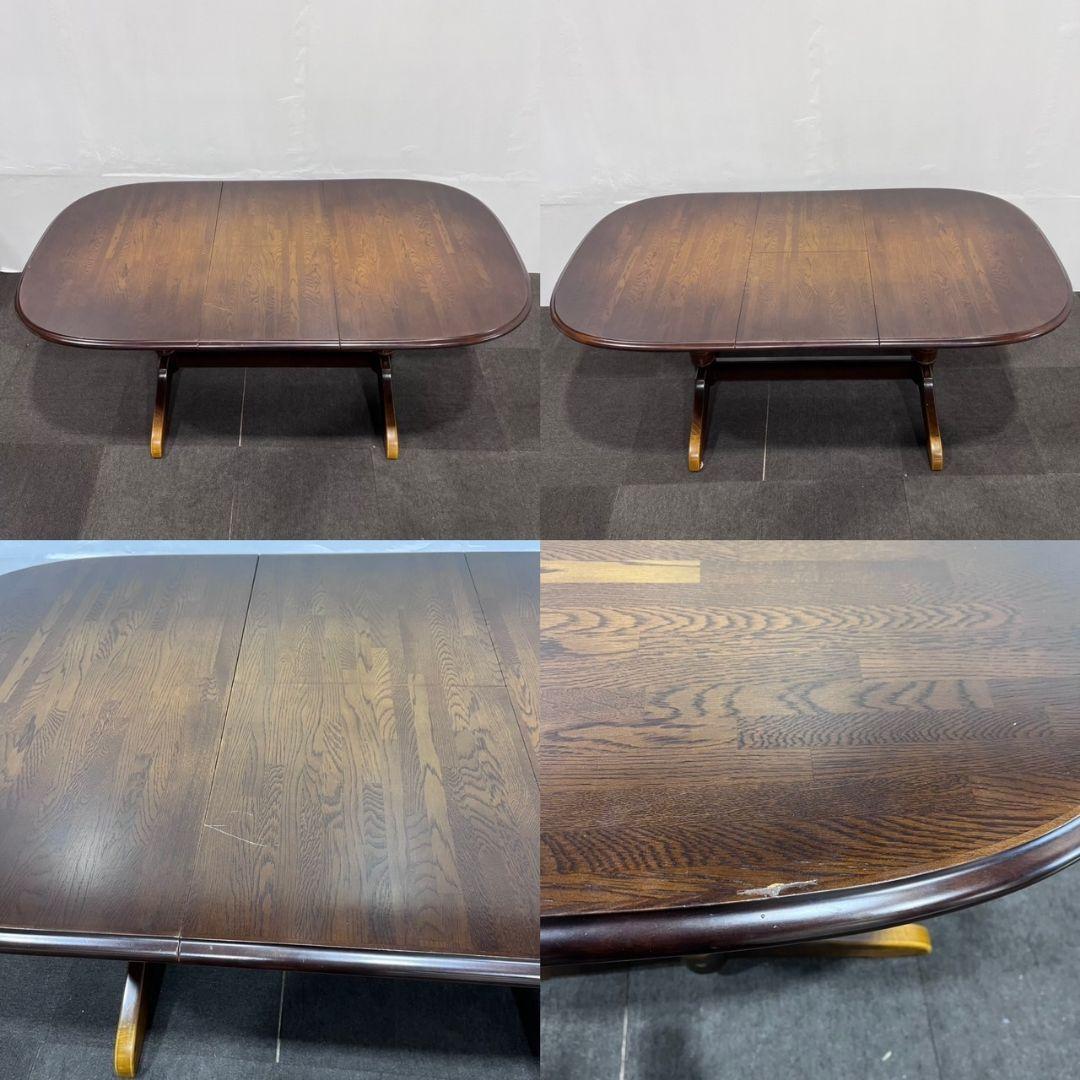 飛騨産業 キツツキマーク ダイニングセット 伸長式テーブル 家具 Ma153