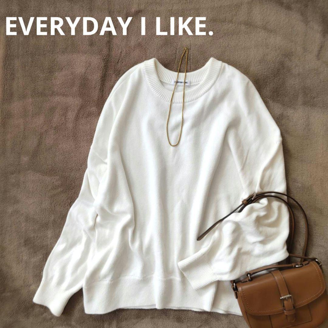 美品✨25SS EVERYDAY I LIKE. ベーシックニット コットン 白 楽天市場】everyday i like カーディガンの通販