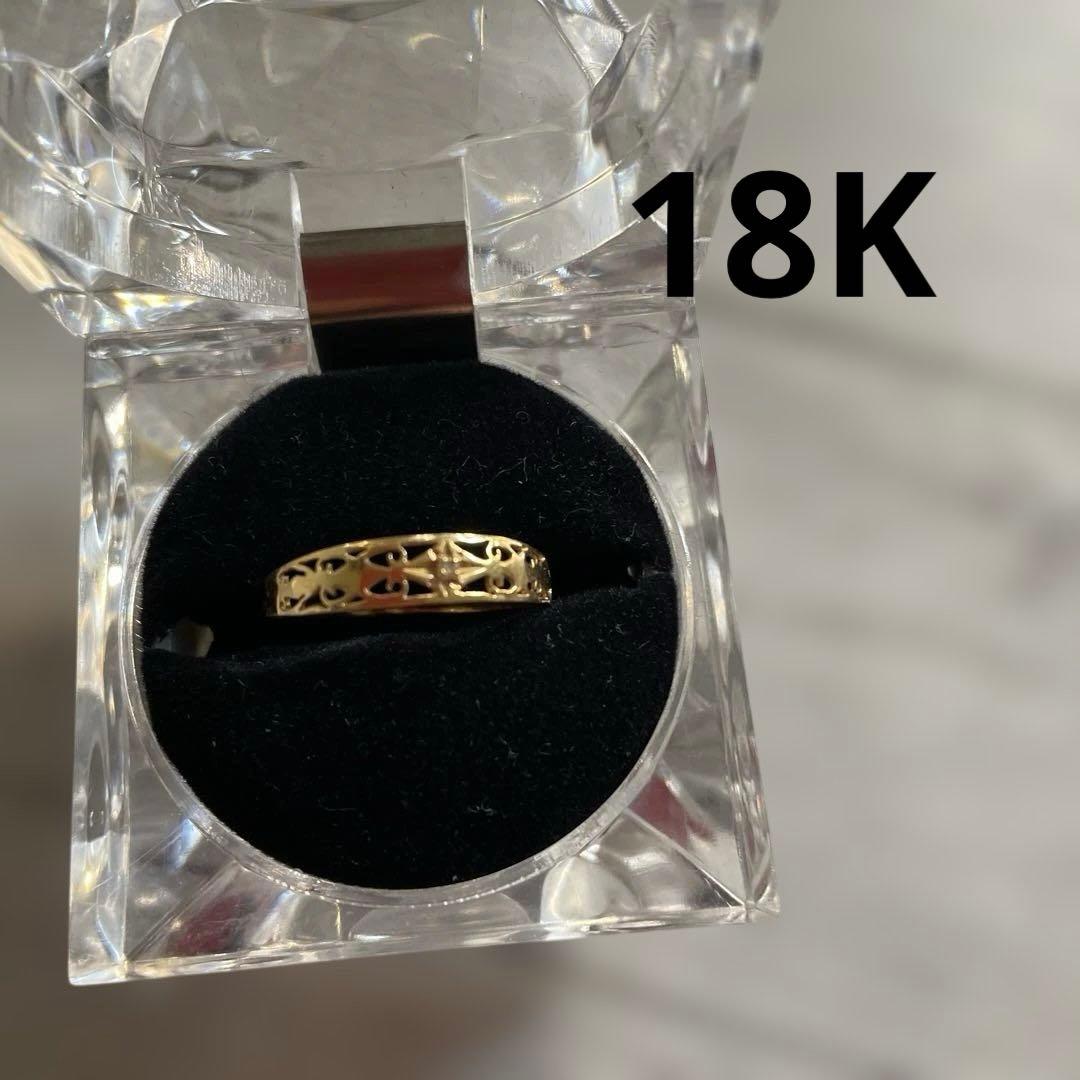 18Kゴールド 透かし彫り リング K18霞桜透かし彫リング』【和柄えす】のオーダーメイドリング