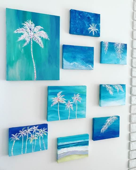 油絵 絵 インテリア アート 海の絵 sea ハワイ ロンハーマン roku 油絵 インテリア 海の絵 絵 ロンハーマン アート ハワイ - メルカリ