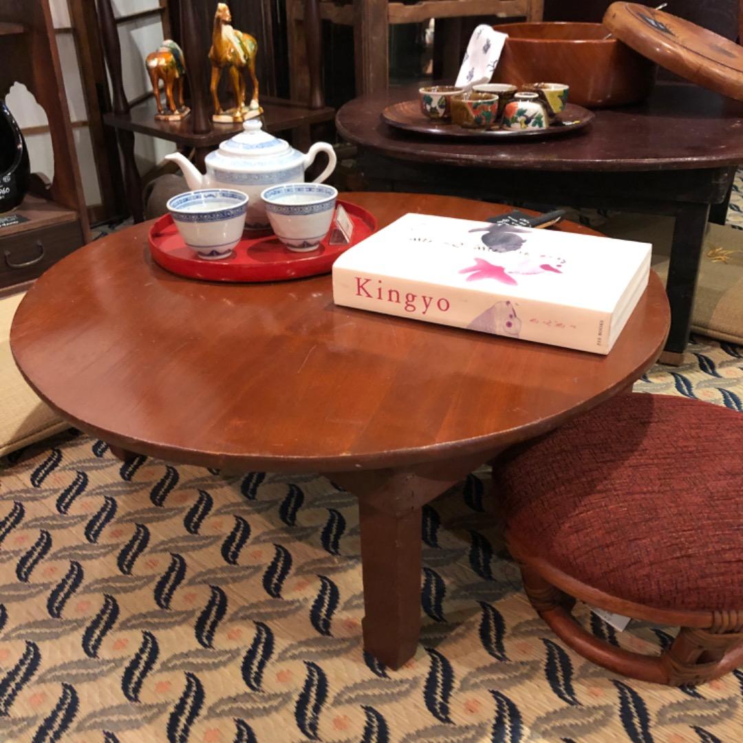 昭和レトロ アンティーク ちゃぶ台 折りたたみ式 木製 机 ローテーブル