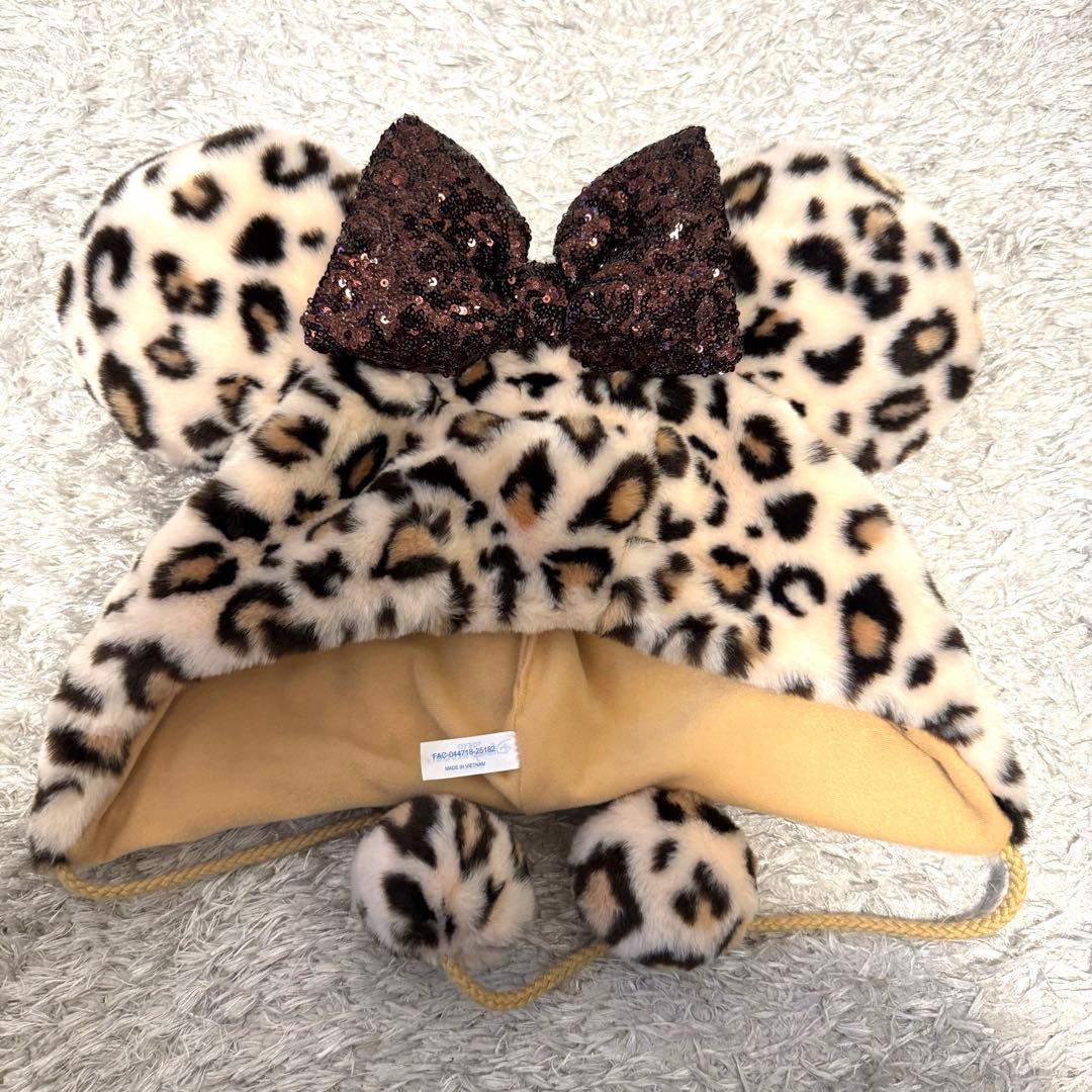 ディズニー レオパード柄 ミニーファンキャップ(ヒョウ柄茶色) - メルカリ