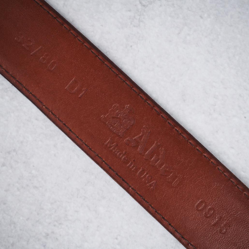 ALDEN ホーウィン社シェルコードバン レザーベルト 0915 黒 32/80