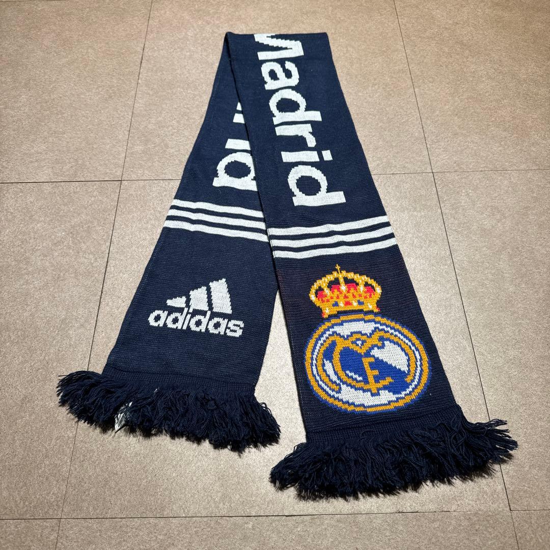 Adidas レアル・マドリード サッカーマフラー 応援 ネイビー 紺 - メルカリ