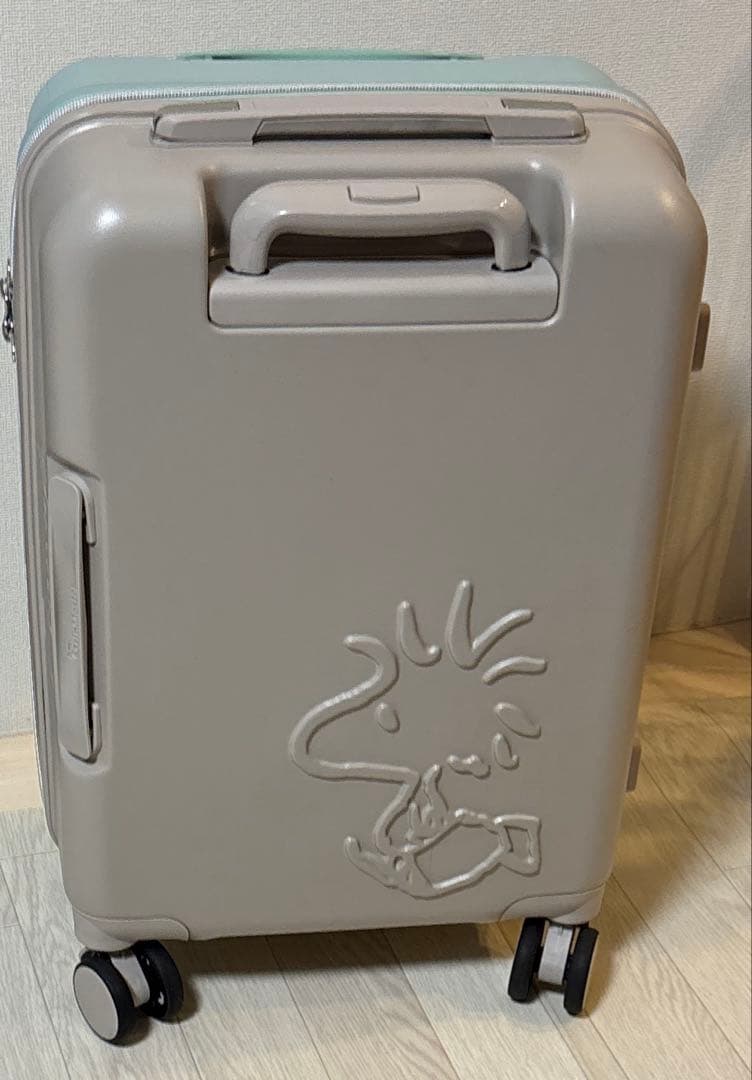 SNOOPY スヌーピー スーツケース ミント/グレージュのツートーンカラー