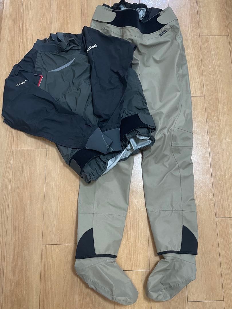 モンベル　カヤックフィッシング ドライパンツL ドライトップXL スーパー ドライパンツ｜モンベル