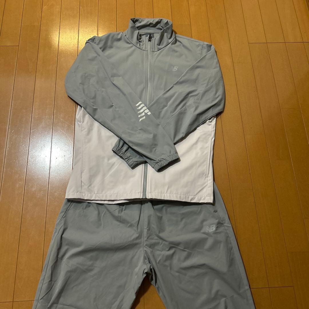 New Balance ジャージ上下セット グレー New Balance（ニューバランス） ジャージ メンズ 上下 クロス薄手