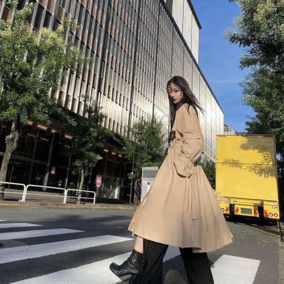 melt the lady heavy trench coat (beige) - メルカリ