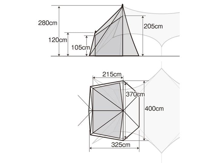 タープ エクステンション テント4 アイボリー FES-432 - メルカリ