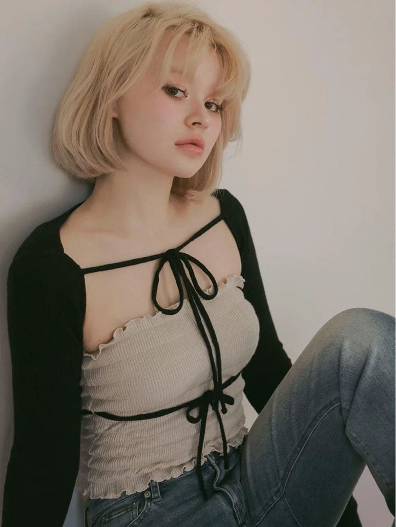 【公式SOLD】andmary アンドマリー　Mei shirring tops ANDMARY】Mei shirring tops