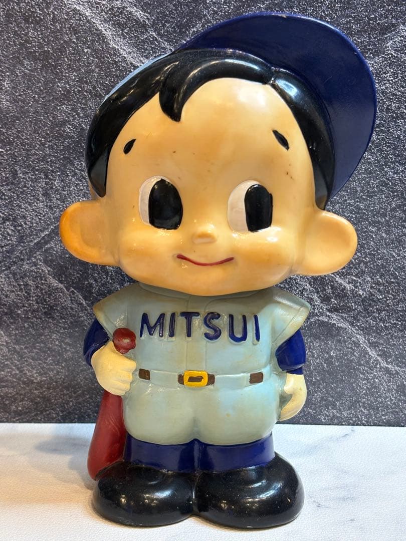 《 激レア 》 三井銀行 バトンちゃんホームラン坊や貯金箱　人形