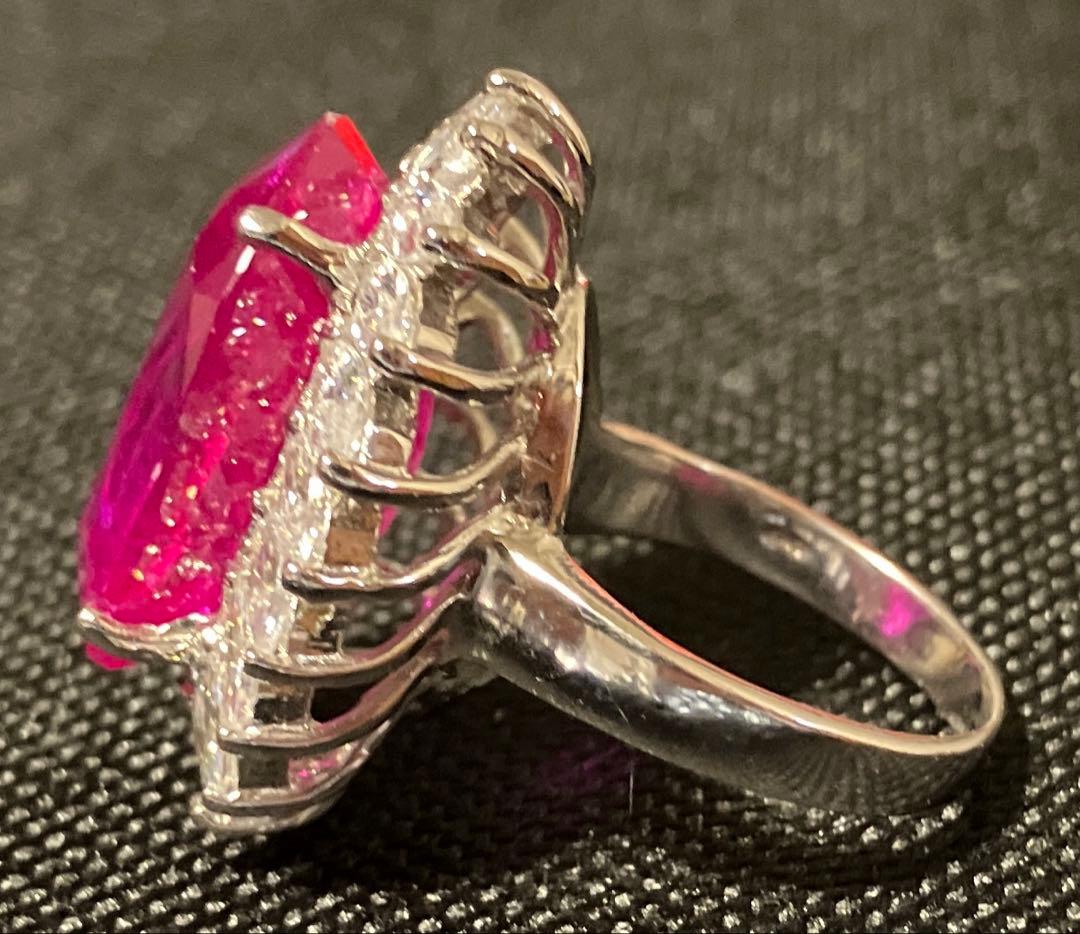 マダガスカル産 ピンクルビー（22.3CT）SV925 リング 指輪