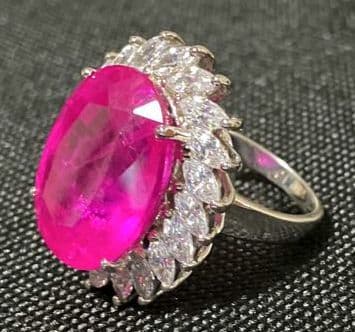 マダガスカル産 ピンクルビー（22.3CT）SV925 リング 指輪