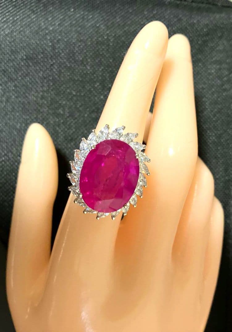 マダガスカル産 ピンクルビー（22.3CT）SV925 リング 指輪