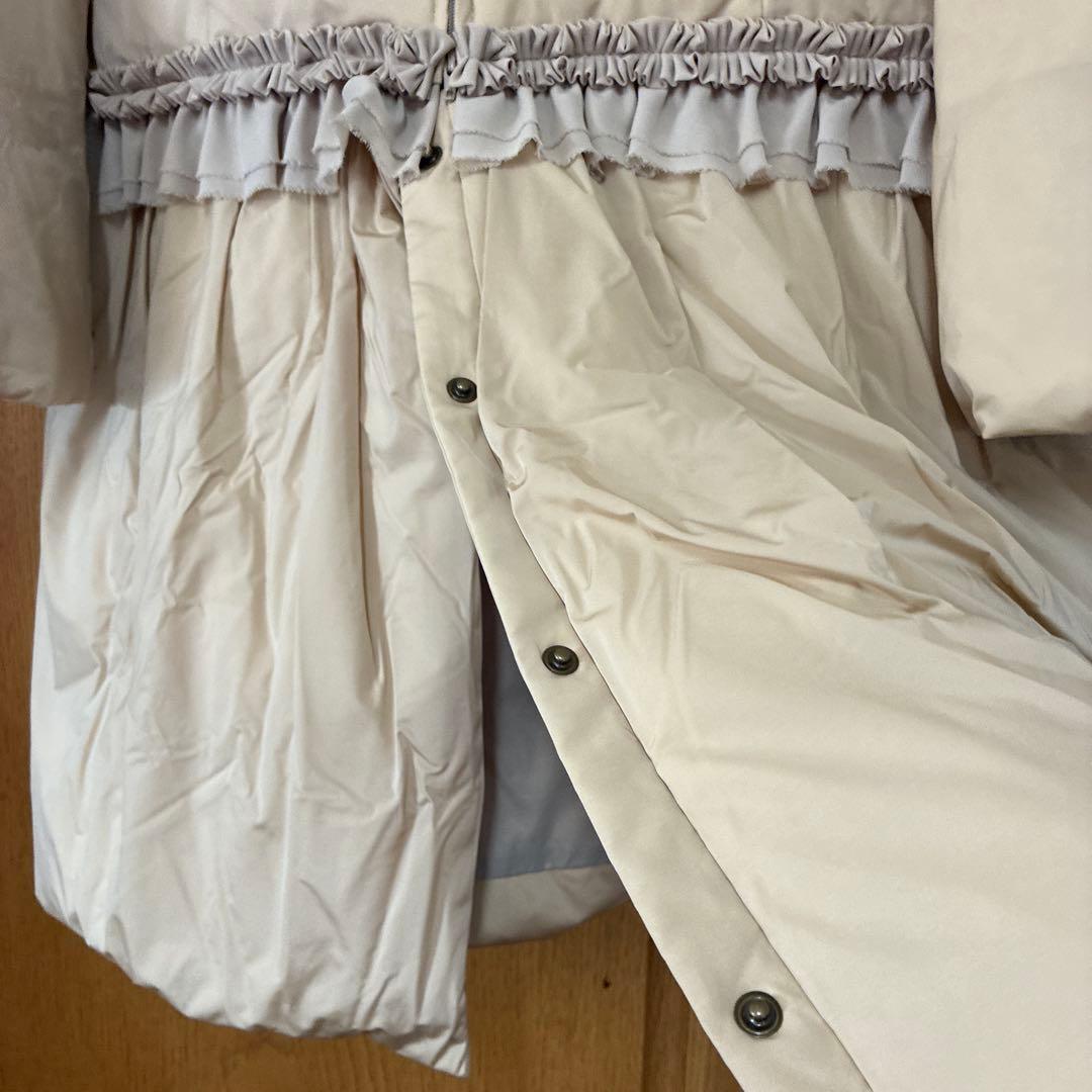 TOCCA フリル付き ダウンジャケット サイズ2 ベージュ - メルカリ