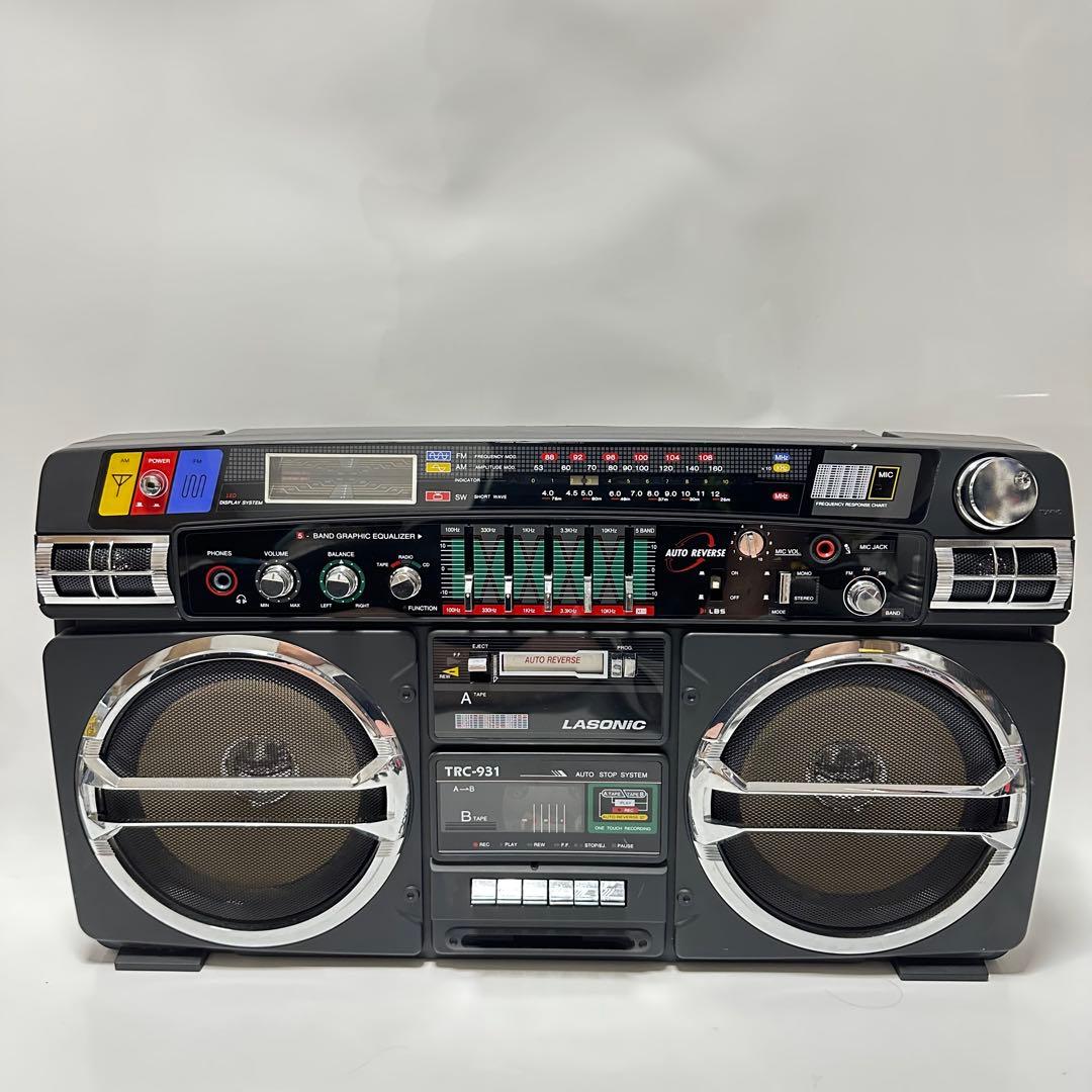 LASONiC ラソニック TRC-931 大型 ラジカセ レトロ ジャンク VINTAGE LASONIC TRC-931 BOOMBOX GHETTO BLASTER CASSETTE RADIO