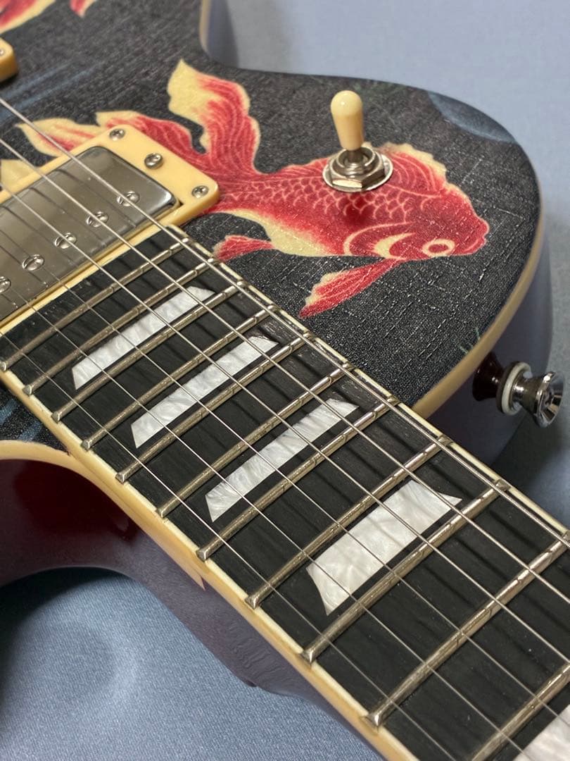 金魚柄 レスポールタイプギター
