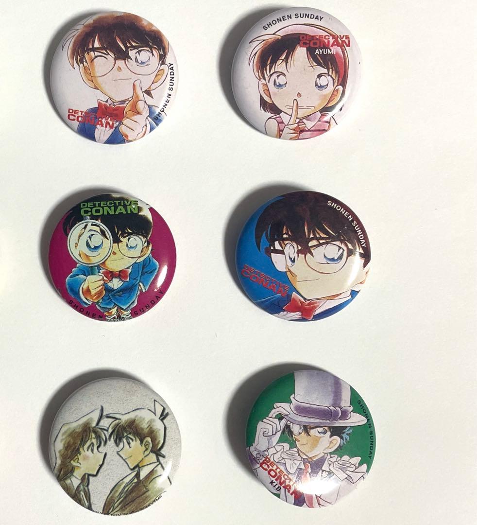 工藤新一 毛利蘭 怪盗キッド 名探偵コナン 缶バッジ 2000 コミックフェア