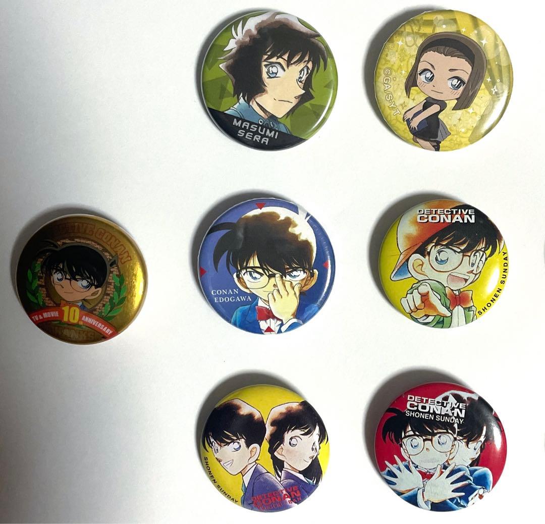 工藤新一 毛利蘭 怪盗キッド 名探偵コナン 缶バッジ 2000 コミックフェア
