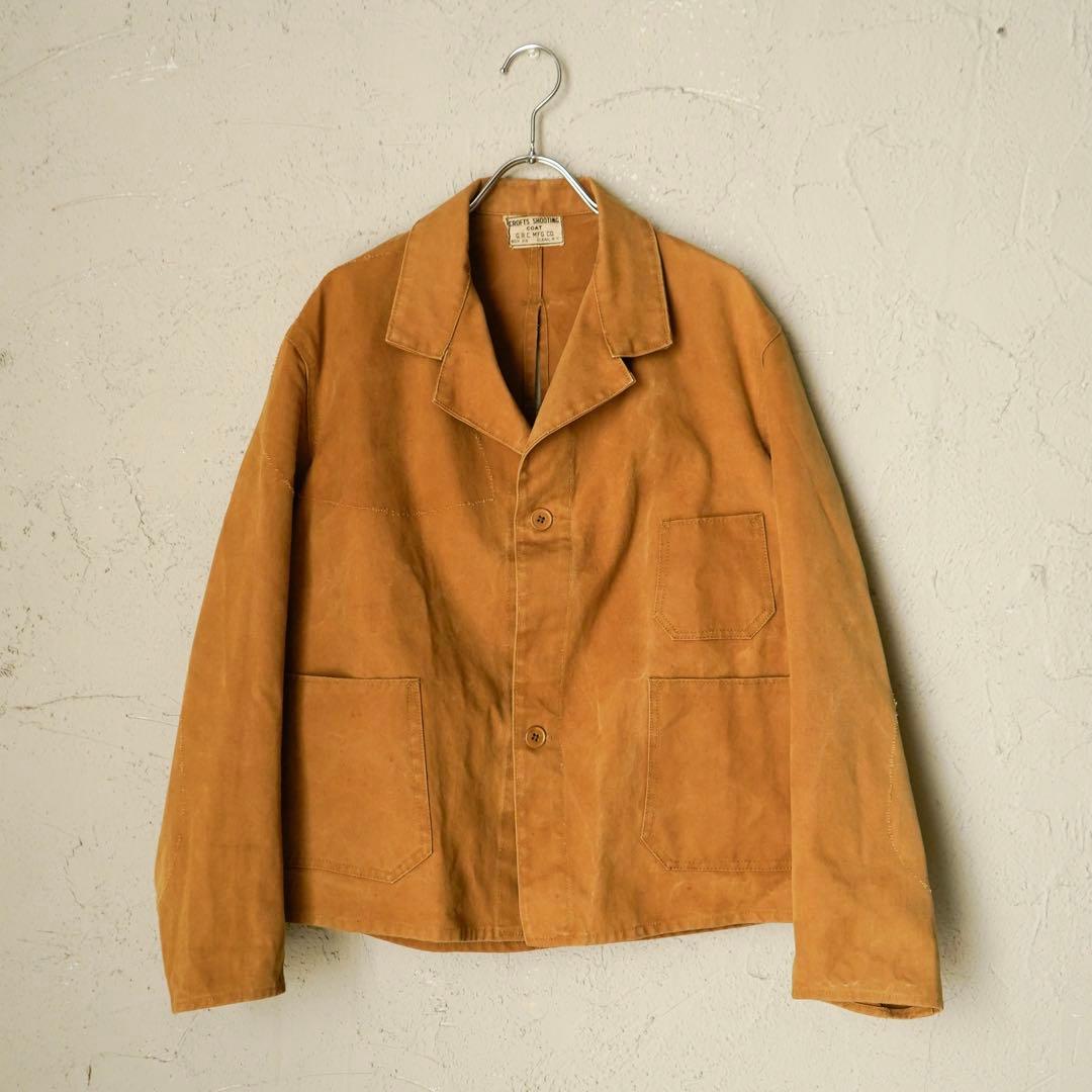 30s 40s CROFT'S コットンキャンバス シューティングジャケット ビンテージ40's○CROFTシューティングジャケット○210420s7-m-jk-htg