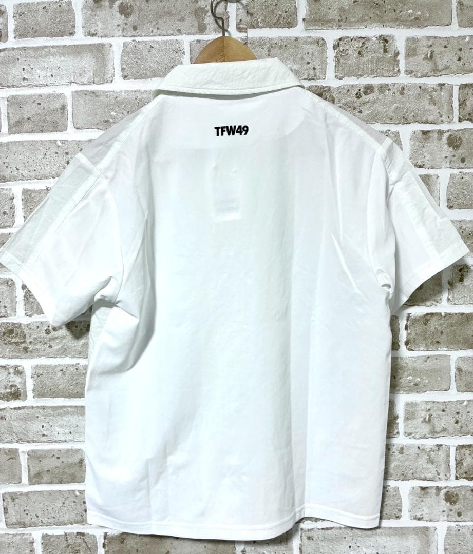 フォロー割】新品 TFW49 コンビネーションオープンシャツ Lサイズ 白