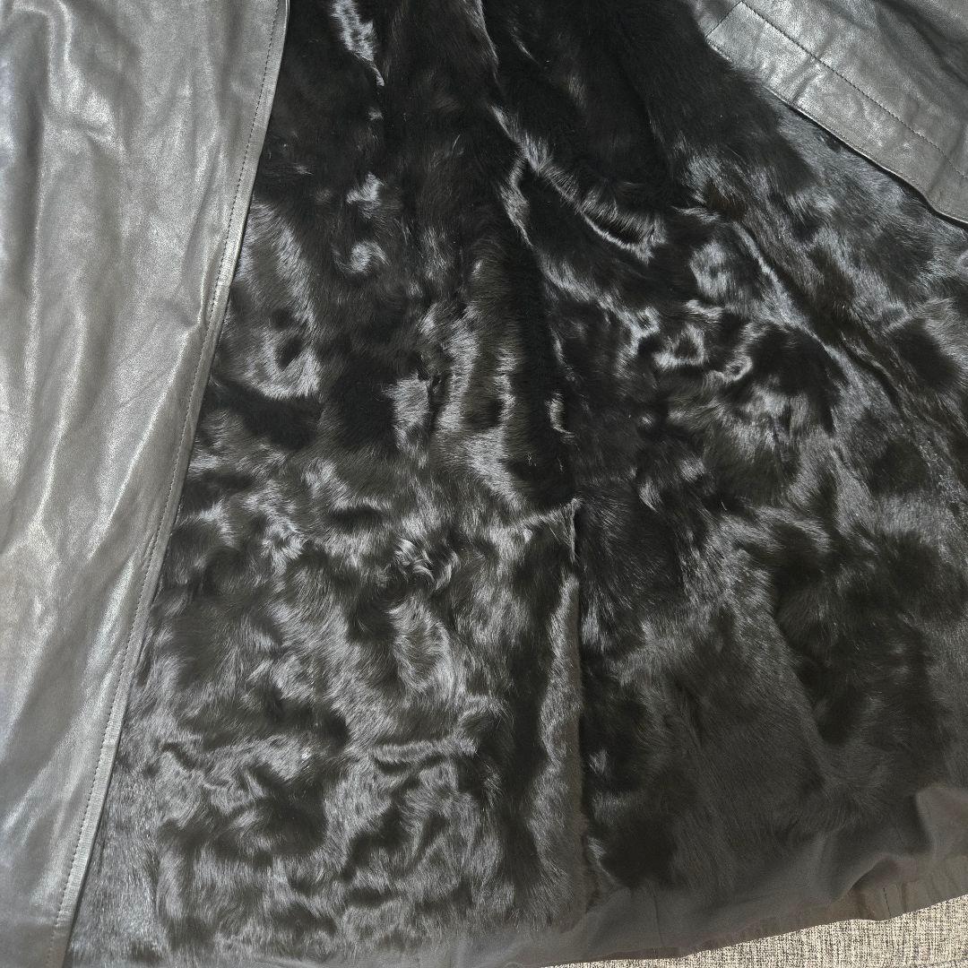 90's y2k 本革 牛革 カウソフト レザーロングコート