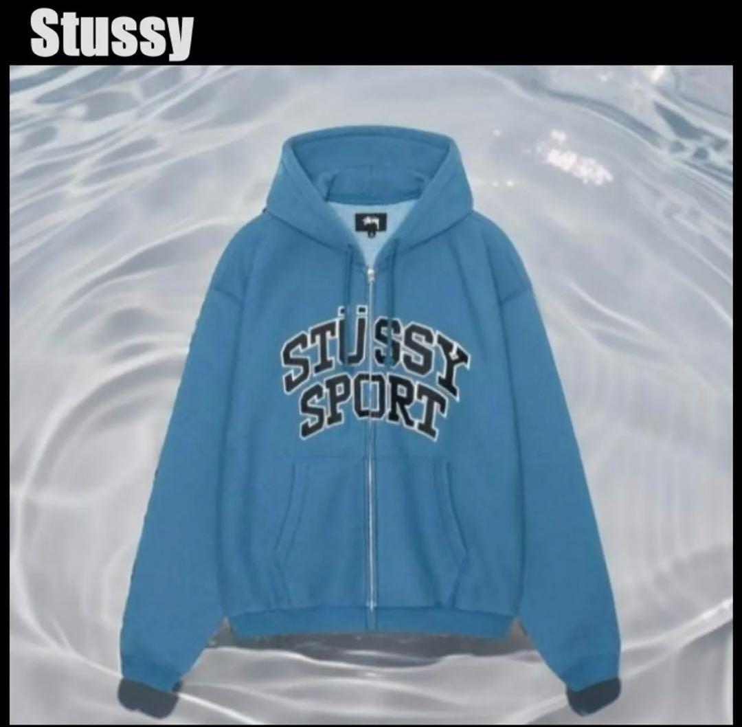 STUSSY SPORT ZIP HOODIE ジップ ロゴ パーカー - メルカリ
