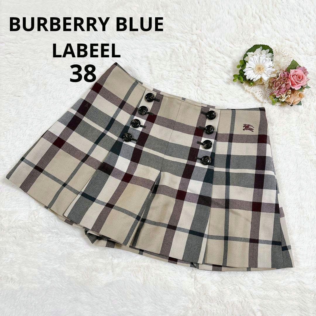 バーバリーブルーレーベル ノバチェック柄キュロットスカート ショート