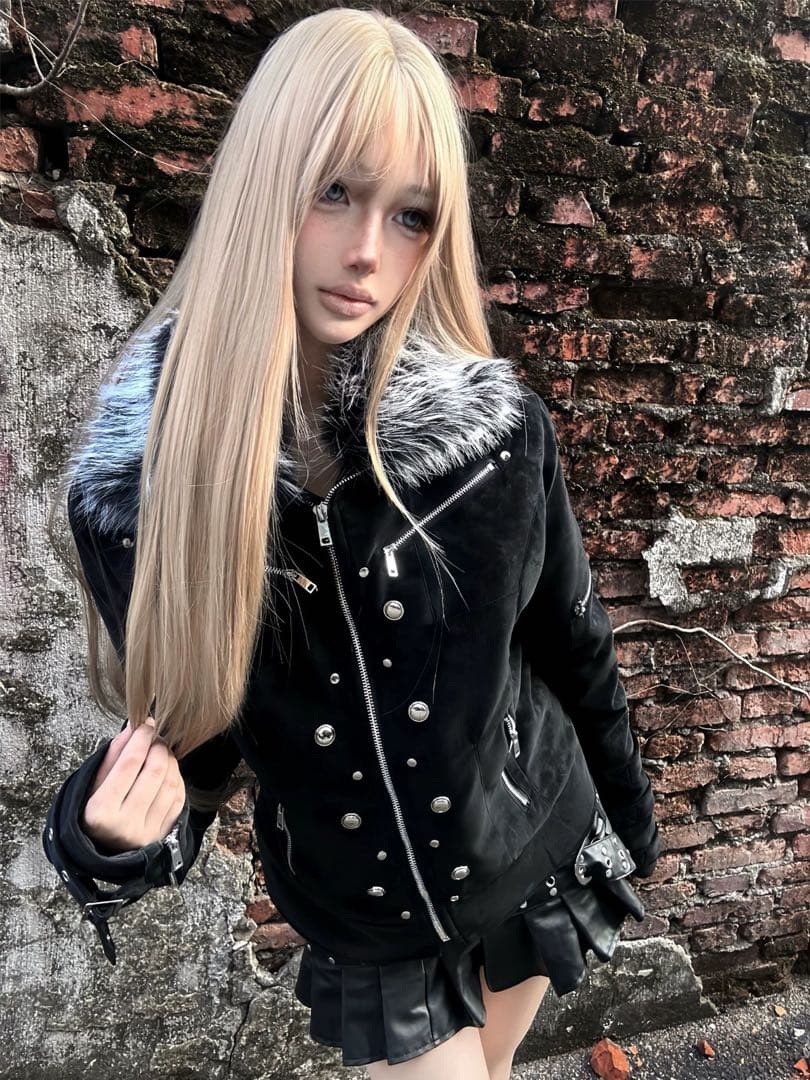 極美品】ファー付 ナポレオンジャケット Y2K グランジ Opium ギャル