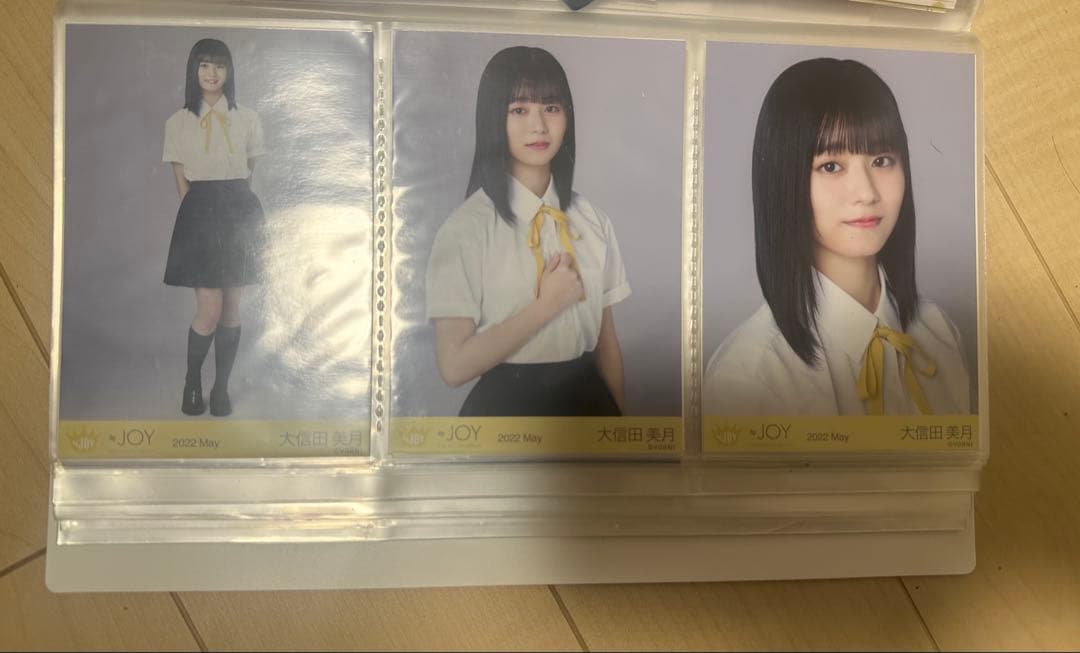 ≒JOY ニアジョイ 大信田美月 直筆ワイドチェキ 初期ビブスBIGサイズ等