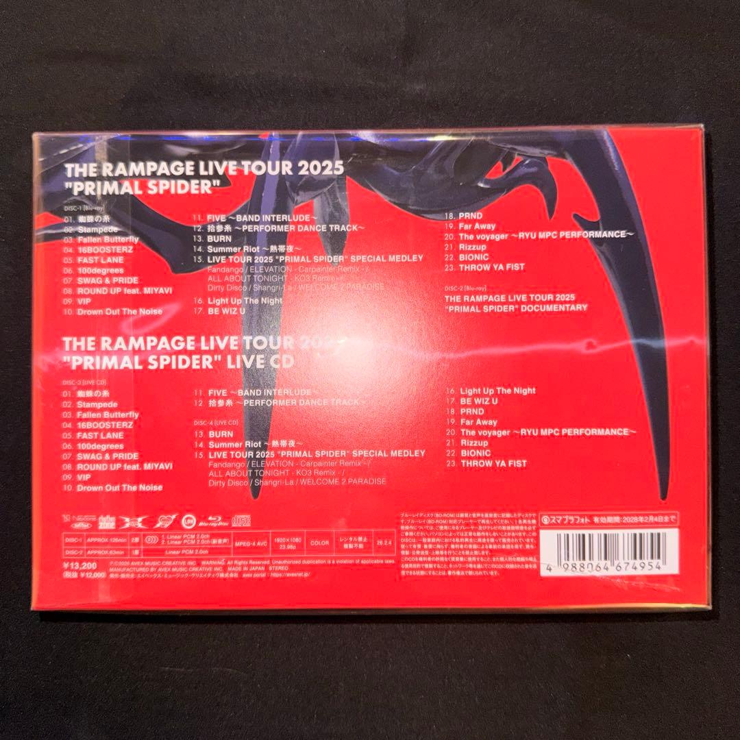 THERAMPAGE ランペ“PRIMALSPIDER”Blu-rayおまけあり