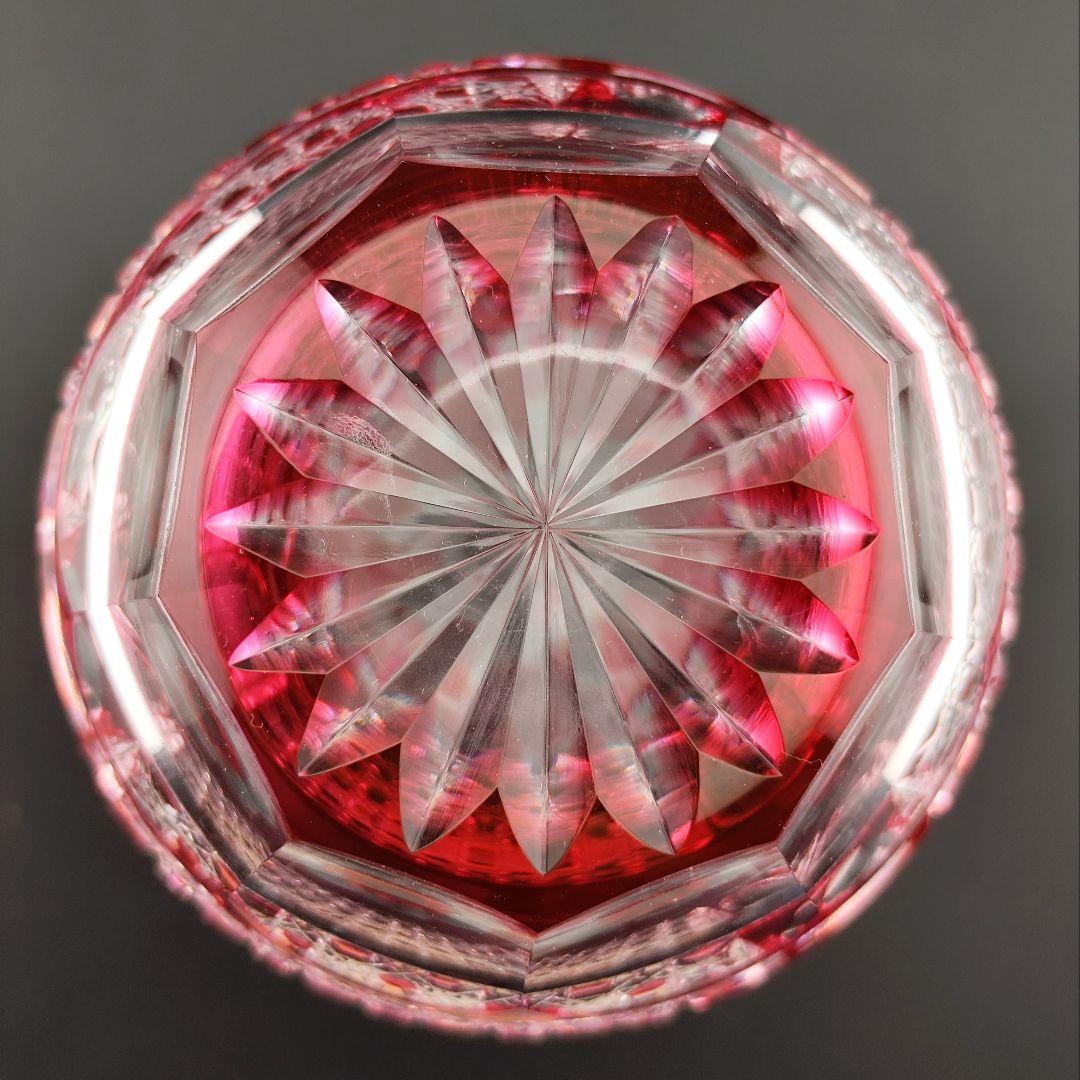 美品】木村泰典 江戸切子 八角籠目紋 酒器揃（切子、江戸切子、薩摩