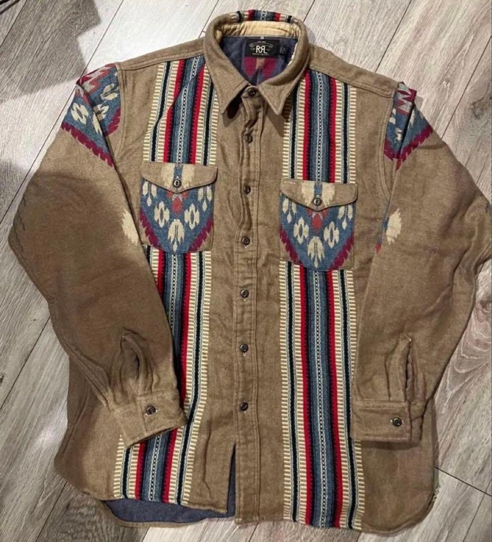 RRL ネイティブ柄　オーバーシャツ　XL RRL Ralph Lauren（ダブルアールエル） RRL NATIVE JACQUARD OVER